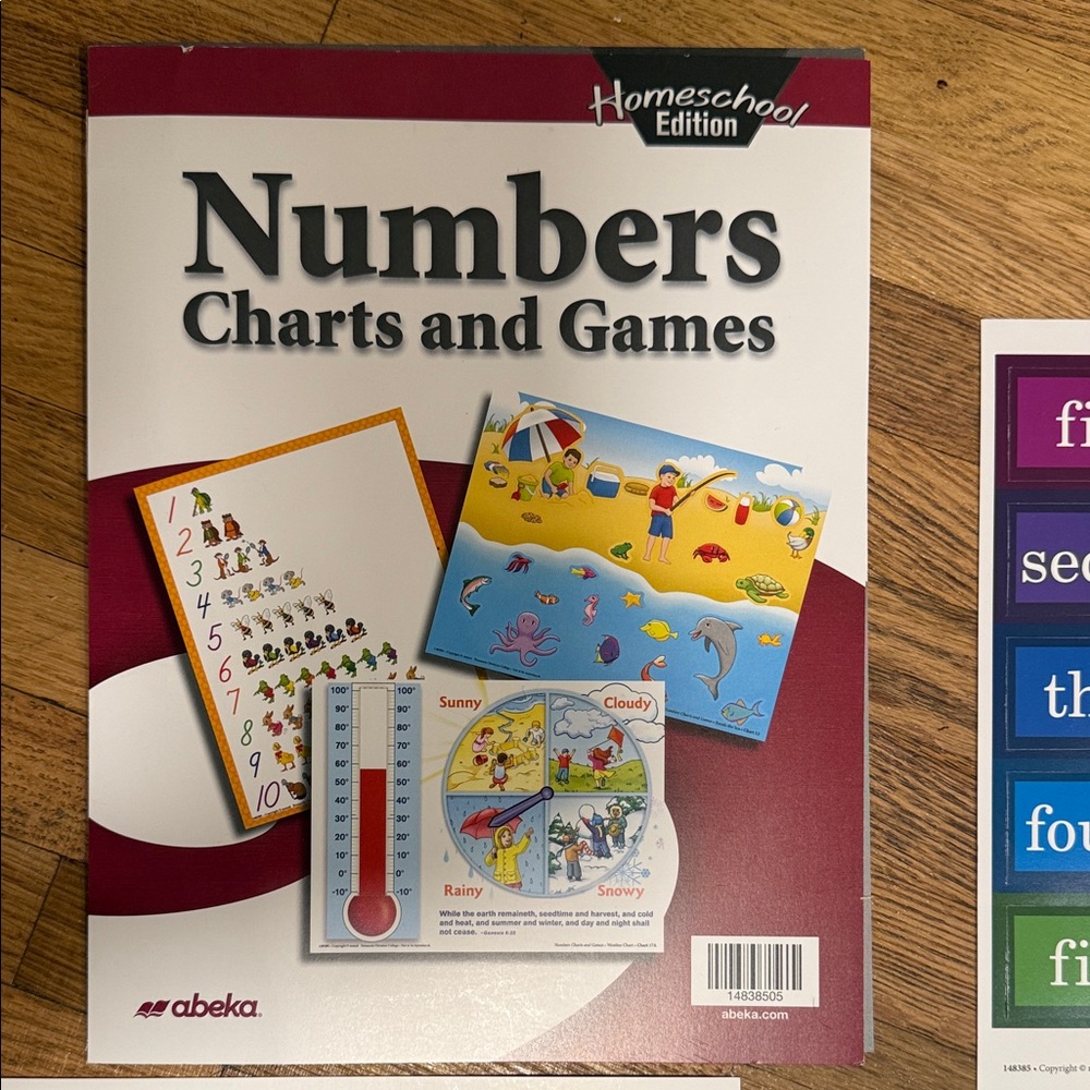 Abeka Numbers Charts and Games